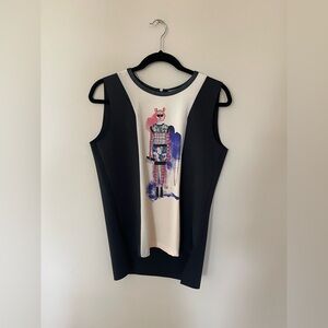 Zara W&B Neoprene Funky Muscle Shirt